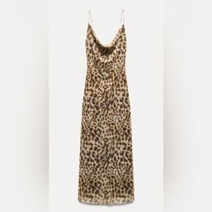 Zara leopard tulle dress